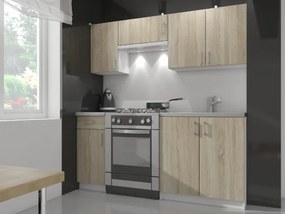 Spodná kuchynská skrinka s doskou LIMA S60 biela / dub sonoma