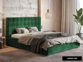 PROXIMA.store - Moderná čalúnená posteľ NOOR ROZMER: 120 x 200 cm, FARBA NÔH: wenge