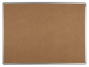 Textilná nástenka ekoTAB v hliníkovom ráme, 900 x 600 mm, hnedá