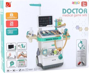 LEAN Toys Lekárska súprava Lekárske príslušenstvo Röntgen EKG Svetlá Zvuky 26 el.