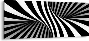 Abstraktní obraz so zebrymi pruhmi (120x50 cm)