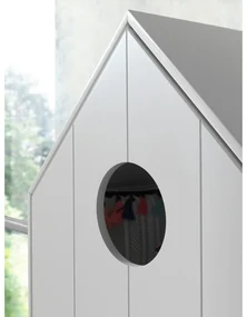 Bielo-svetloružová otvorená detská šatníková skriňa 173x171,5 cm CASAMI – Vipack