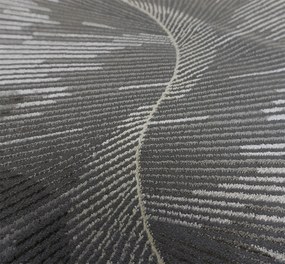 Esprit 3607 GREY – sivý obdĺžnikový koberec so vzorom Rozmer: 140x190 cm