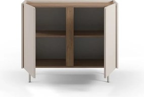 Skrinka v dekore duba v krémovo-prírodnej farbe 100x82,5x40 cm Lucile – Marckeric