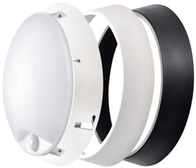 EMOS LED nástenné vonkajšie svetlo so snímačom VOL, 14W, teplá biela, 21,5cm, guľaté, IP54