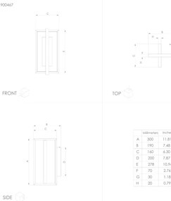Eglo 900467 - LED Stmievateľné nástenné svietidlo SIBERIA LED/15,5W/230V + DO