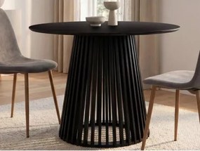 Okrúhly jedálenský stôl Siluet 100 cm, čierny%