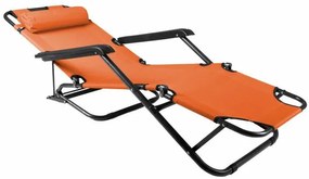 Garthen 29464 Skladacie záhradné lehátko - oranžová