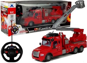 LEAN Toys Hasičský diaľkovo ovládaný mobilný rebrík