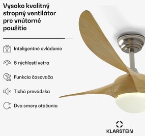 Klarstein Monteverde stropný ventilátor s stmievateľným svetlom
