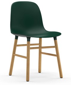 Stolička Form Chair – zelená/dub