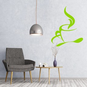 Veselá Stena Samolepka Šálka s čajom Farba: zelená, Veľkosť: 60 x 76 cm