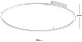 Brilagi - Stmievateľné LED svietidlo PORTOFINO LED/85W/230V pr. 120 cm strieborné + DO