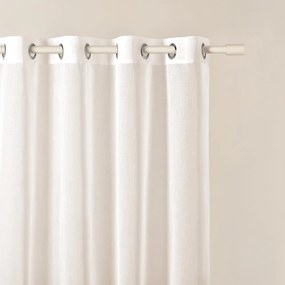 Kvalitná krémová záclona Flavia s volánmi na kruhy 400 x 250 cm