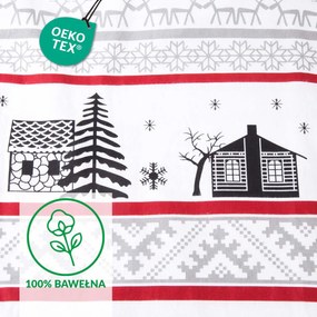 VIANOČNÉ FLANELOVÉ OBLIEČKY FLANELOVE 140X200 CM, 1KS 70X80 CM VZOROVANÉ