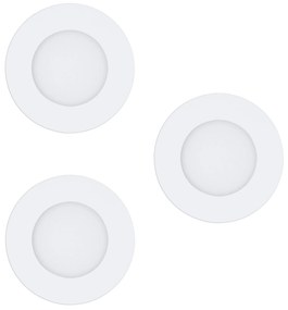 EGLO Set 3x LED zápustné kúpeľňové chytré osvetlenie FUEVA-Z, 2,8 W, 9cm, okrúhle, biele