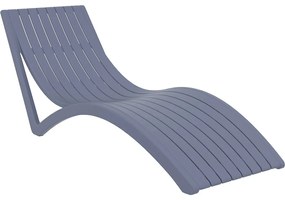 SLIM záhradné lehátko dark grey