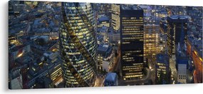 Obraz - Večerná panoráma Londýna (120x50 cm)