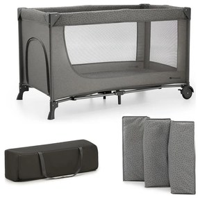 KINDERKRAFT - Cestovná postieľka JOY 2 šedá