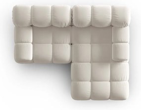 Béžová zamatová modulárna rohová pohovka (pravý roh) Bellis – Micadoni