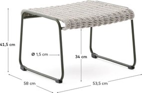 Sivozelená záhradná podnožka Maurina – Kave Home