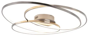 Oceľové stropné svietidlo 80 cm vrátane LED 3-stupňové stmievateľné - Rowin