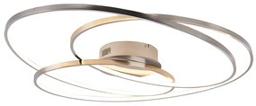 Oceľové stropné svietidlo 80 cm vrátane LED 3-stupňové stmievateľné - Rowin