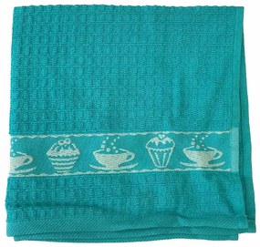 Kuchynská utierka muffin 50x50 modrá 350g/m2