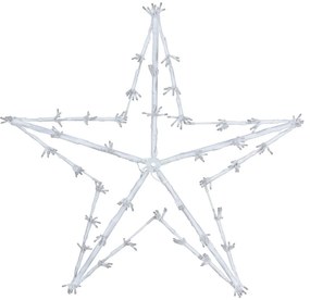 Vianočná LED dekorácia White star, 80 cm