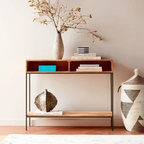 furniture-nabytek.cz - Konzolový stolík do predsiene z dreva mango 110x76x35