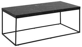 Konferenčný stolík Barossa 110 cm čierny mramor/čierny