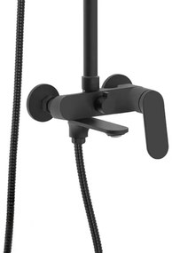 Rea Marco, sprchový set s vaňovou výlevkou, čierna matná, REA-P8545