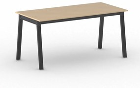 Kancelársky pracovný stôl PRIMO BASIC, čierna podnož, 1600 x 800 mm, buk