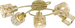 Prisadený luster ZAHARA 5xE27/10W/230V zlatý