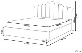 Manželská posteľ 180 cm Valhala (béžová) (s roštom a úložným priestorom). Vlastná spoľahlivá doprava až k Vám domov. 1076480