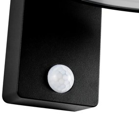 Nordlux Čierne fasádne solárne LED svietidlo Justina s pohybovým čidlom 5W 2418071003