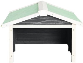 Garáž na robotickú kosačku 72x87x50 cm sivo-biela jedľa