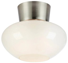 Biele/v striebornej farbe stropné svietidlo so skleneným tienidlom Malaga – Markslöjd