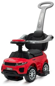 Detské hopsadlo na hranie Baby Mix s vodiacoutyčou SUV 3v1 Prime, červené