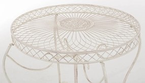 Kovový stôl Sheela - Krémová antik