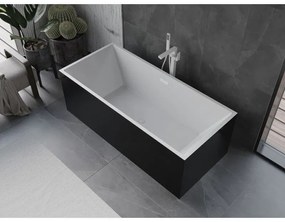 Mexen Vigo, voľne stojaca vaňa 178,5 x 80 cm, biela-čierna, biely prepad, 51251788075-20