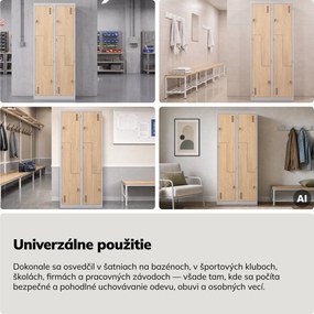 Šatníková skriňa typu L sivá, dub sonoma, 800x1850x450 mm: JULIA Eco Design