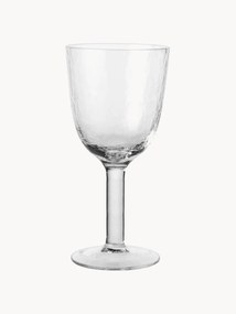 Ručne fúkané poháre na biele víno Hammered, 4 ks