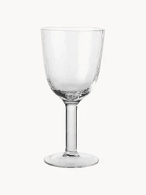 Ručne fúkané poháre na biele víno Hammered, 4 ks