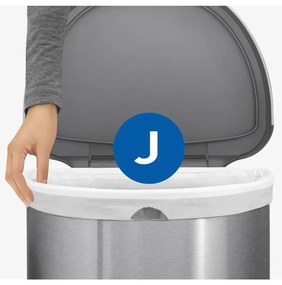 Pedálový odpadkový kôš z nerezovej ocele 45 l – simplehuman