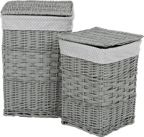 Set dvoch košov na prádlo sivý PRN2016 GREY (2 ks)