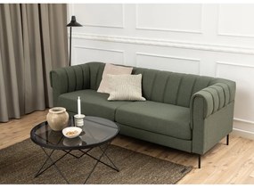 Čierny konferenčný stolík so sklenenou doskou ø 80 cm Cuxton – Actona