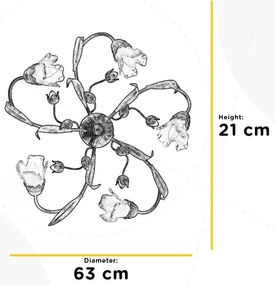 ONLI - Stropné svietidlo ARIANNA 5xE14/6W/230V