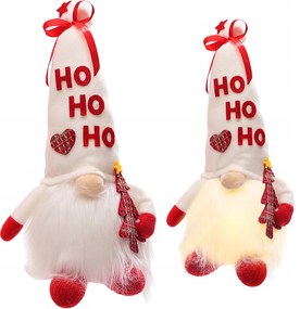 Vianočný LED škriatok 36 cm - "HO HO HO"