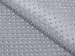 Detská látka Minky 3D bodky MKP-048 Sivá - šírka 150 cm